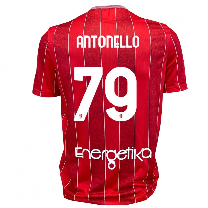 Danxen Hombre Camiseta Andrea Antonello #79 Rojo Blanco 2ª Equipación 2025/26 La Camisa