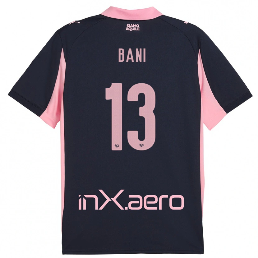 Danxen Hombre Camiseta Mattia Bani #13 Marino Rosa 2ª Equipación 2025/26 La Camisa