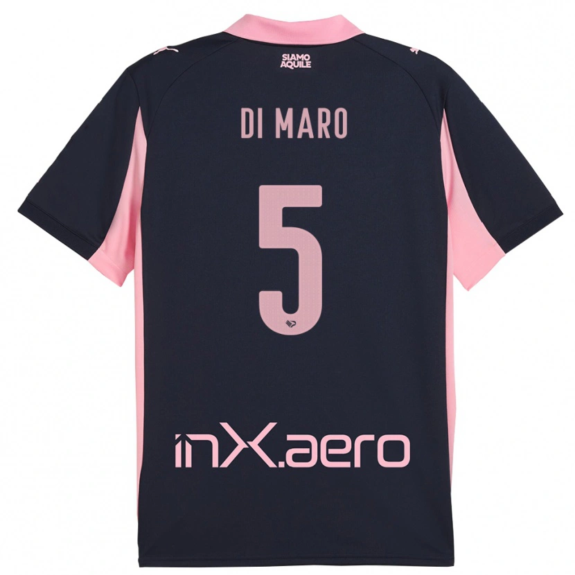 Danxen Hombre Camiseta Filippo Di Maro #5 Marino Rosa 2ª Equipación 2025/26 La Camisa