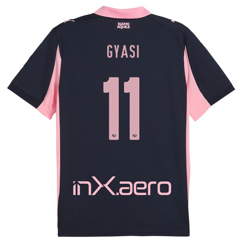 Danxen Hombre Camiseta Emmanuel Gyasi #11 Marino Rosa 2ª Equipación 2025/26 La Camisa