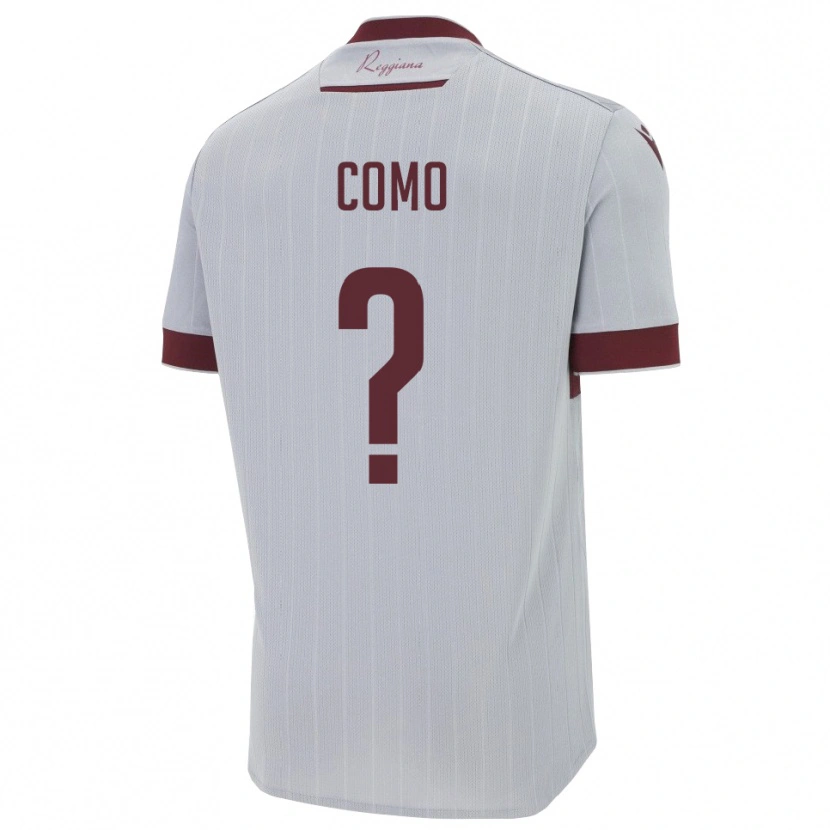 Danxen Hombre Camiseta Como Giorgia #0 Borgoña Blanco 2ª Equipación 2025/26 La Camisa