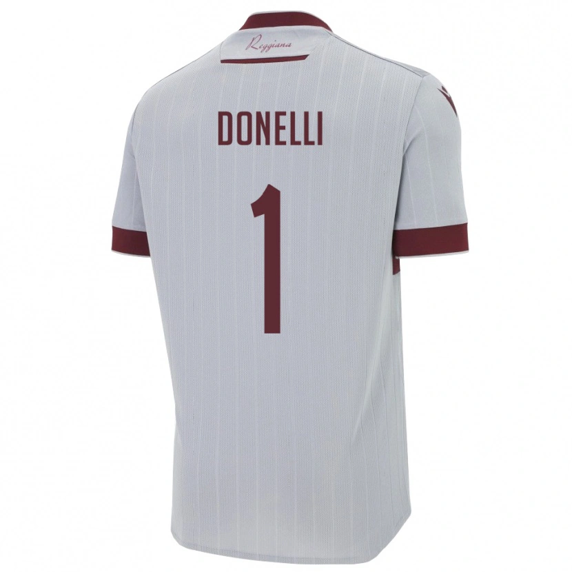 Danxen Hombre Camiseta Matteo Donelli #1 Borgoña Blanco 2ª Equipación 2025/26 La Camisa