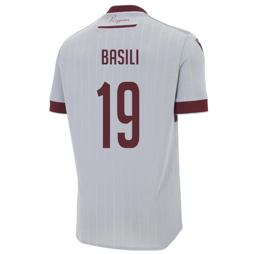 Danxen Hombre Camiseta Damiano Basili #19 Borgoña Blanco 2ª Equipación 2025/26 La Camisa