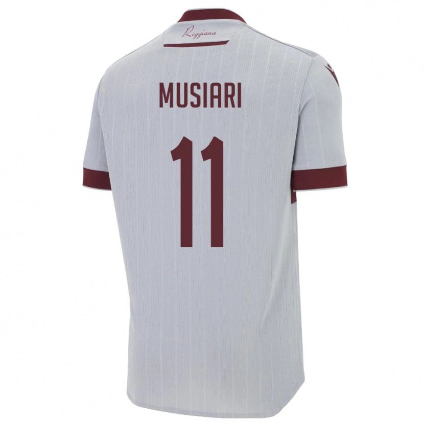 Danxen Hombre Camiseta Alessandro Musiari #11 Borgoña Blanco 2ª Equipación 2025/26 La Camisa