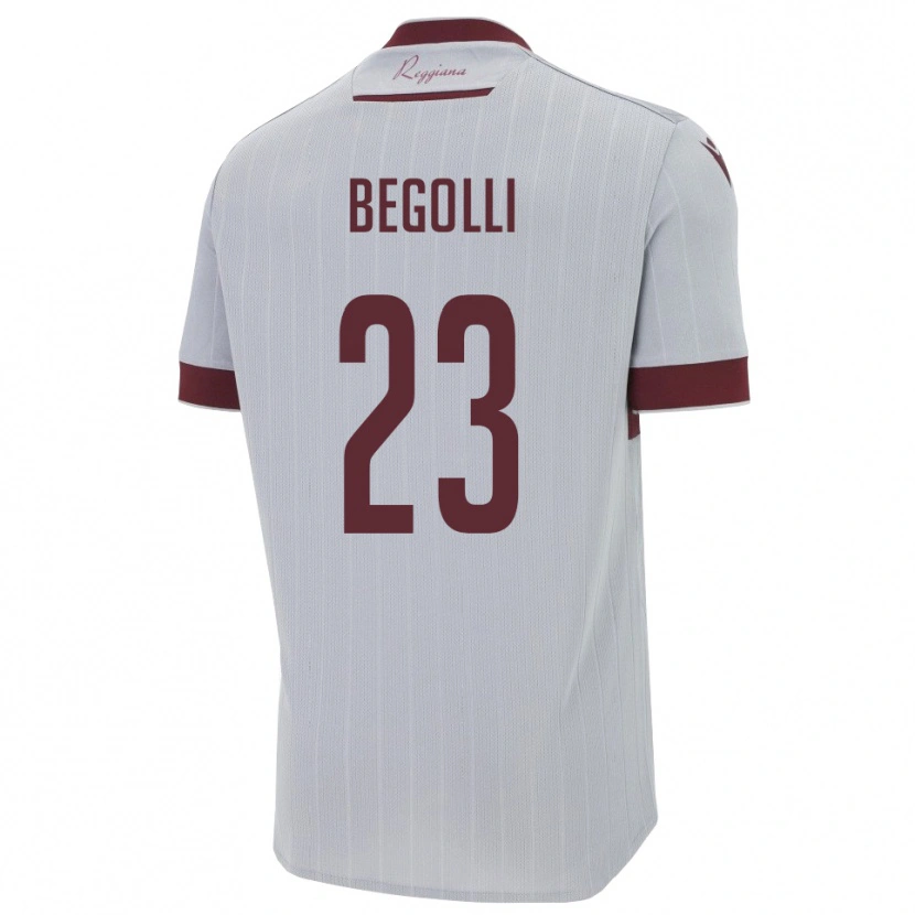 Danxen Hombre Camiseta Leo Begolli #23 Borgoña Blanco 2ª Equipación 2025/26 La Camisa