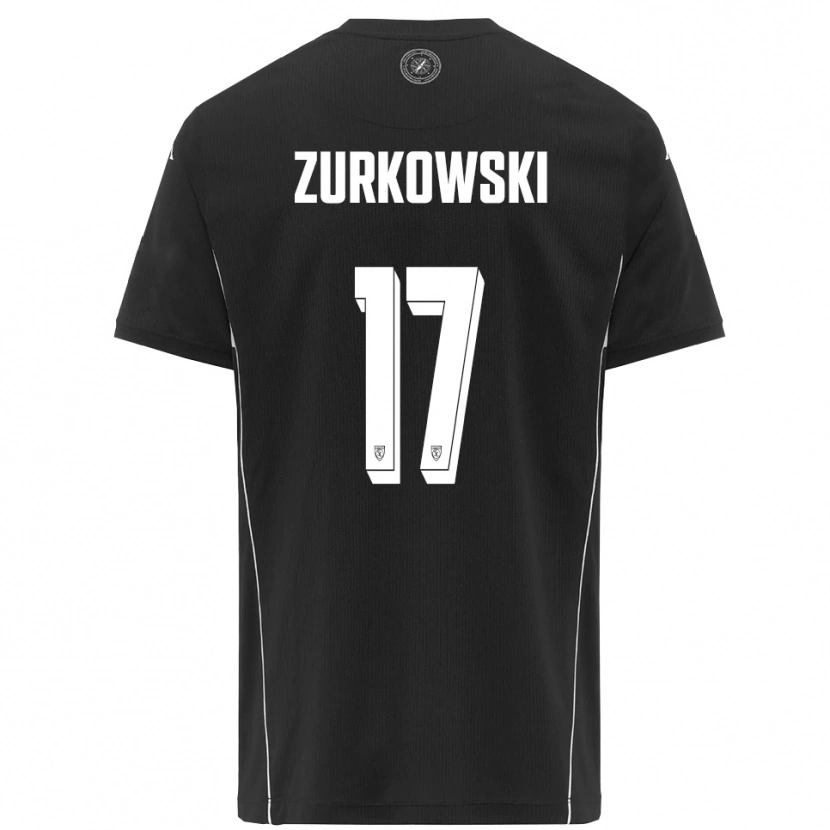 Danxen Hombre Camiseta Szymon Żurkowski #17 Negro Blanco 2ª Equipación 2025/26 La Camisa
