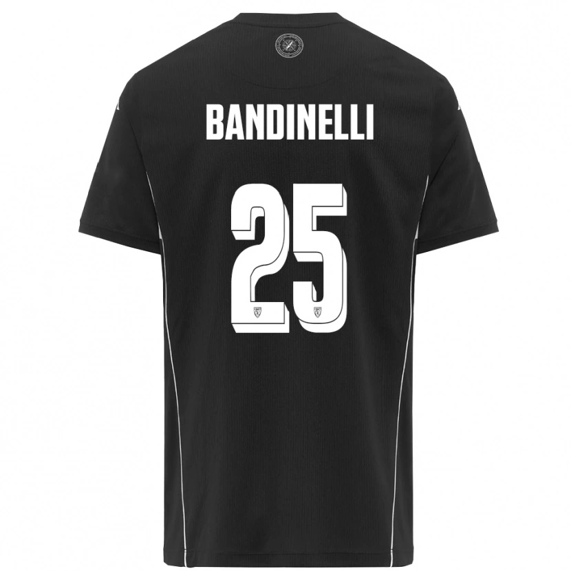 Danxen Hombre Camiseta Filippo Bandinelli #25 Negro Blanco 2ª Equipación 2025/26 La Camisa
