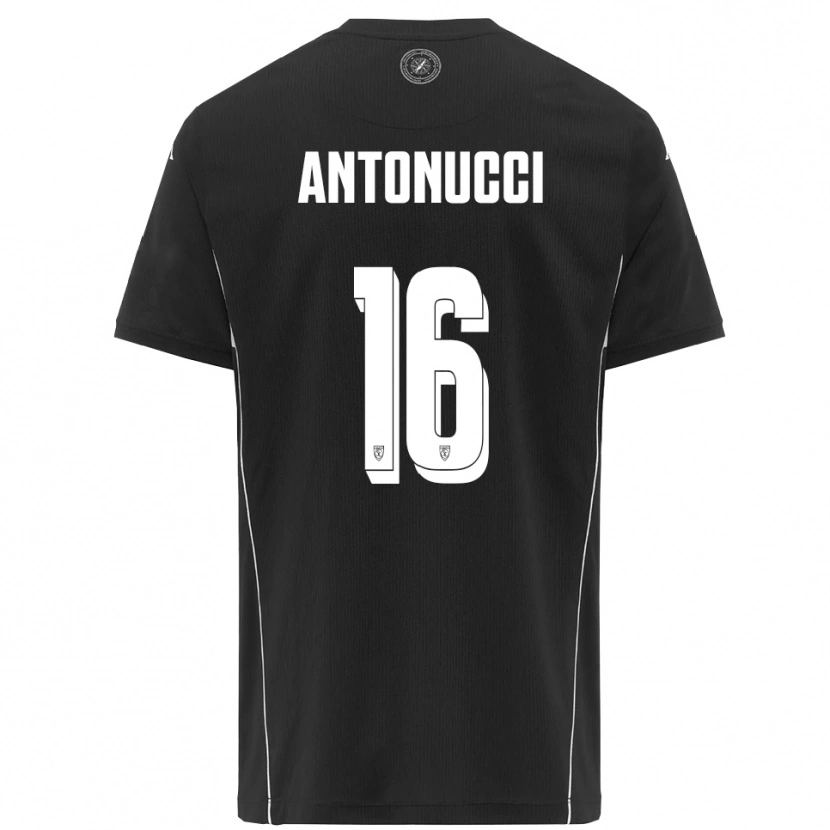 Danxen Hombre Camiseta Mirko Antonucci #16 Negro Blanco 2ª Equipación 2025/26 La Camisa