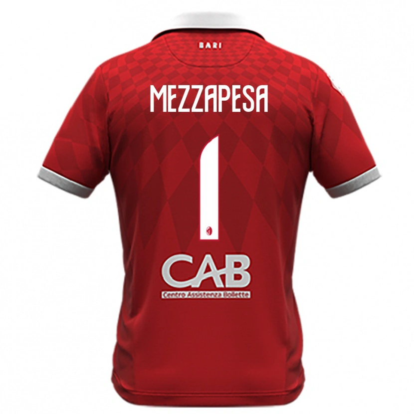 Danxen Hombre Camiseta Alessandro Mezzapesa #1 Rojo Blanco 2ª Equipación 2025/26 La Camisa