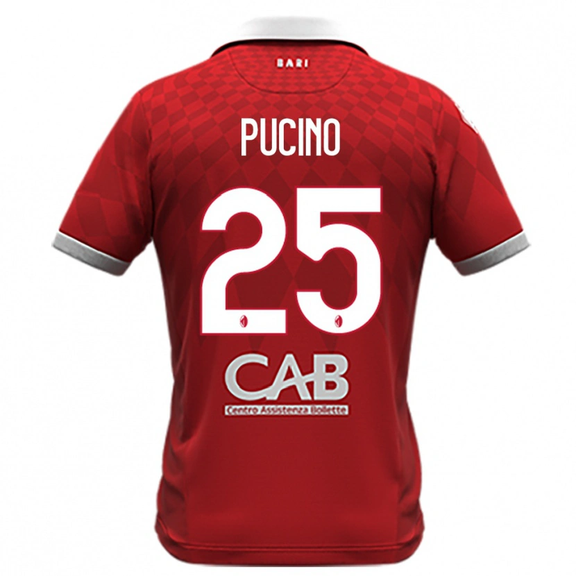 Danxen Hombre Camiseta Raffaele Pucino #25 Rojo Blanco 2ª Equipación 2025/26 La Camisa