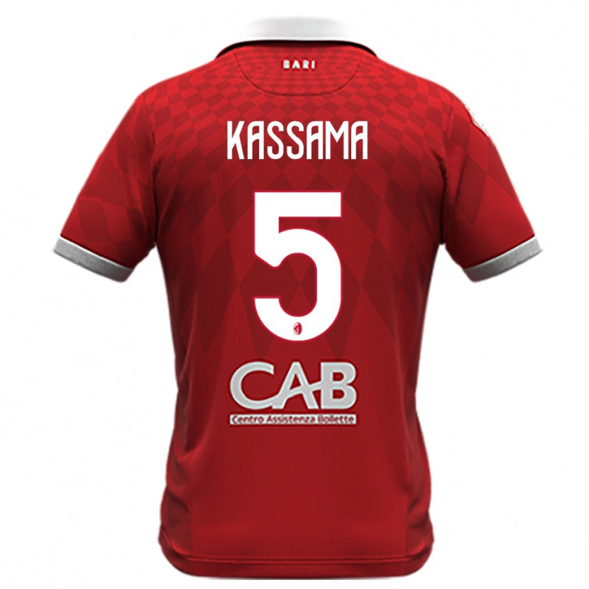 Danxen Hombre Camiseta Sheriff Kassama #5 Rojo Blanco 2ª Equipación 2025/26 La Camisa