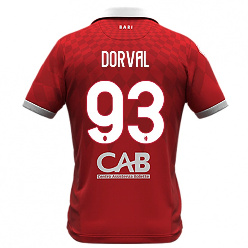 Danxen Hombre Camiseta Mehdi Dorval #93 Rojo Blanco 2ª Equipación 2025/26 La Camisa