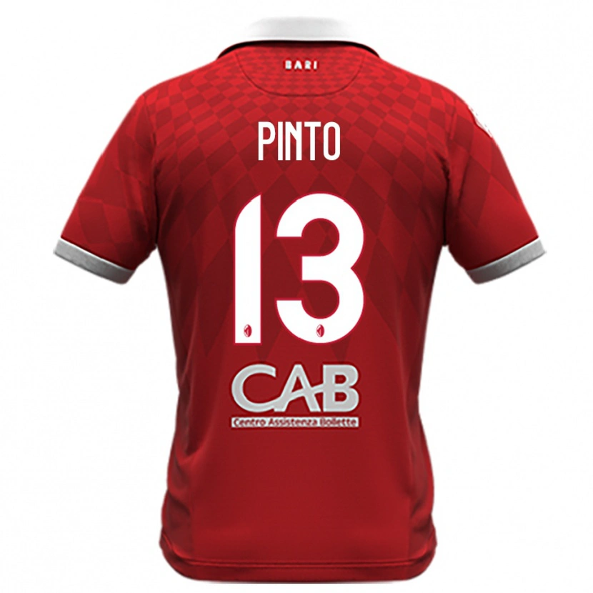 Danxen Hombre Camiseta Francesco Pinto #13 Rojo Blanco 2ª Equipación 2025/26 La Camisa