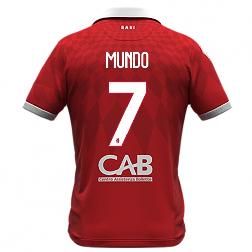 Danxen Hombre Camiseta Nicolò Mundo #7 Rojo Blanco 2ª Equipación 2025/26 La Camisa