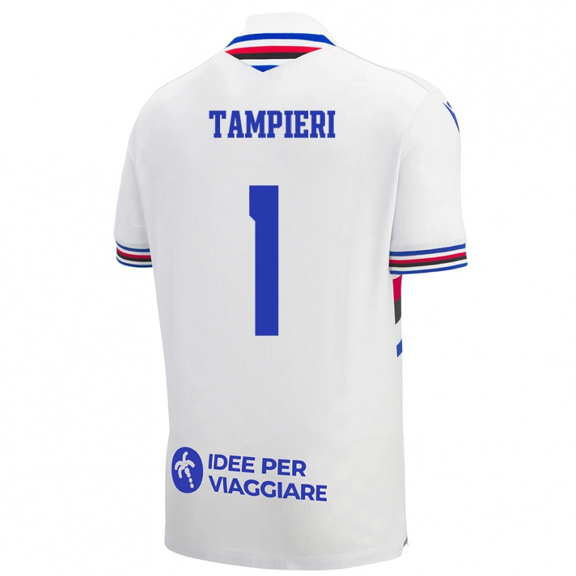 Danxen Hombre Camiseta Amanda Tampieri #1 Blanco Azul Rojo 2ª Equipación 2025/26 La Camisa