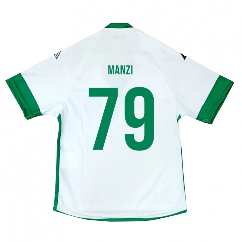 Danxen Hombre Camiseta Claudio Manzi #79 Blanco Verde Azul 2ª Equipación 2025/26 La Camisa