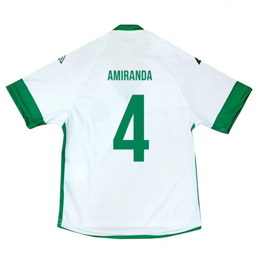 Danxen Hombre Camiseta Francesco Amiranda #4 Blanco Verde Azul 2ª Equipación 2025/26 La Camisa