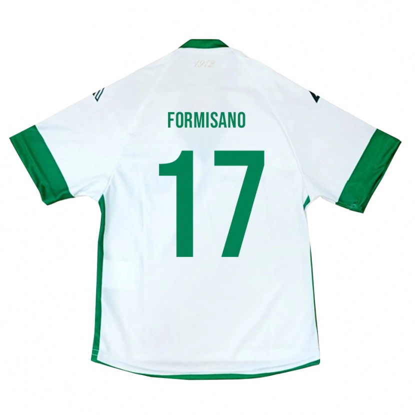 Danxen Hombre Camiseta Pasquale Formisano #17 Blanco Verde Azul 2ª Equipación 2025/26 La Camisa
