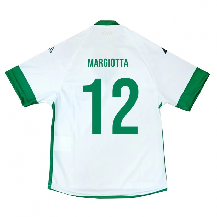 Danxen Hombre Camiseta Manuele Margiotta #12 Blanco Verde Azul 2ª Equipación 2025/26 La Camisa