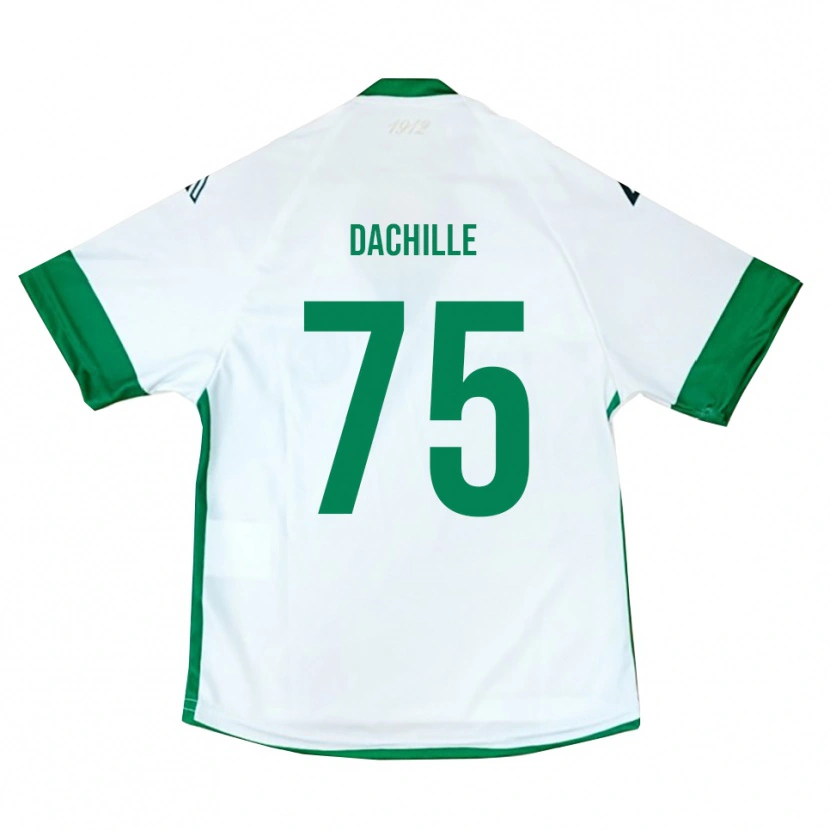 Danxen Hombre Camiseta Domenico Dachille #75 Blanco Verde Azul 2ª Equipación 2025/26 La Camisa