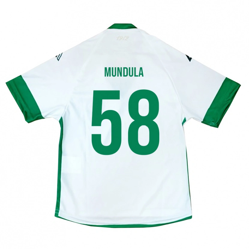Danxen Hombre Camiseta Ciro Mundula #58 Blanco Verde Azul 2ª Equipación 2025/26 La Camisa