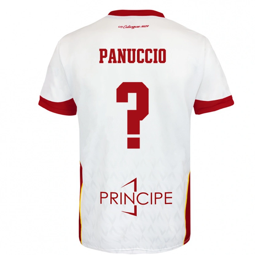 Danxen Hombre Camiseta Giovanni Panuccio #0 Blanco Rojo 2ª Equipación 2025/26 La Camisa