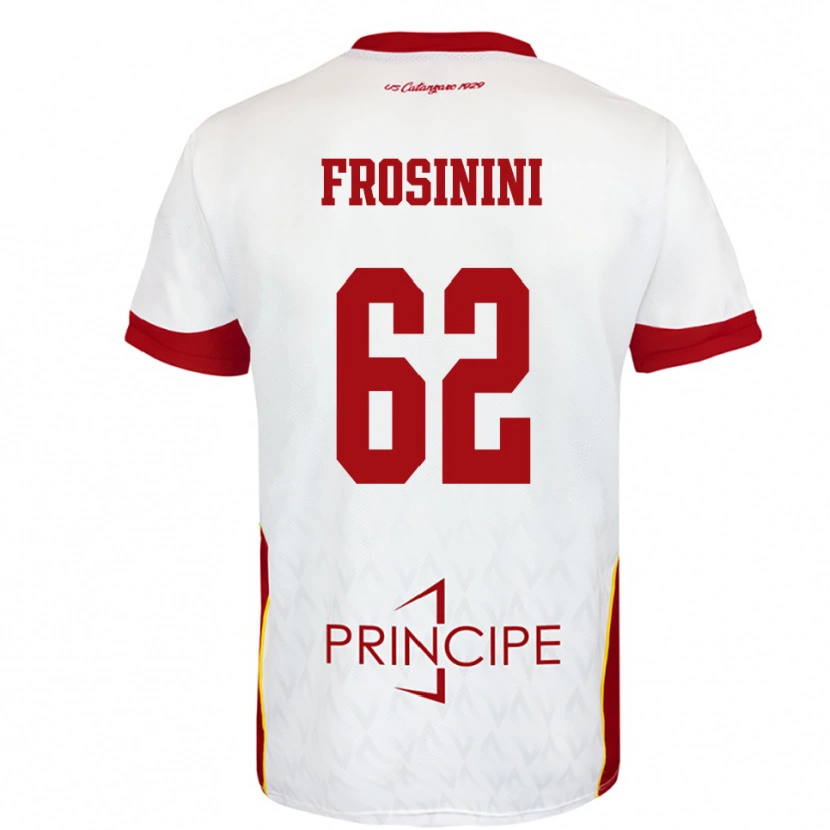 Danxen Hombre Camiseta Ruggero Frosinini #62 Blanco Rojo 2ª Equipación 2025/26 La Camisa