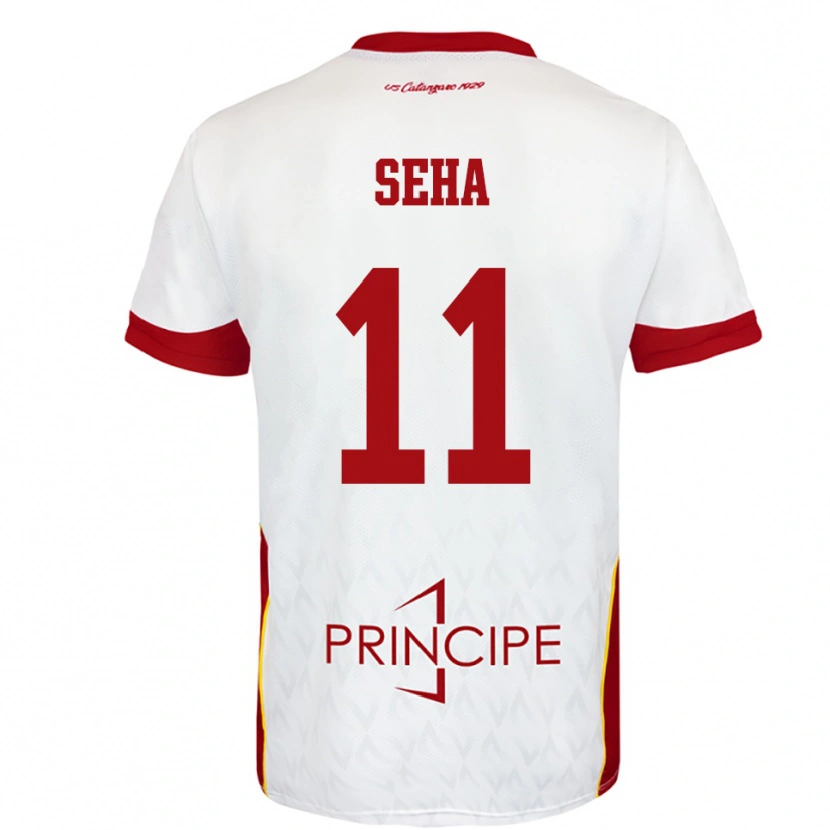 Danxen Hombre Camiseta Sayha Seha #11 Blanco Rojo 2ª Equipación 2025/26 La Camisa