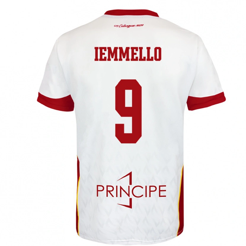Danxen Hombre Camiseta Pietro Iemmello #9 Blanco Rojo 2ª Equipación 2025/26 La Camisa
