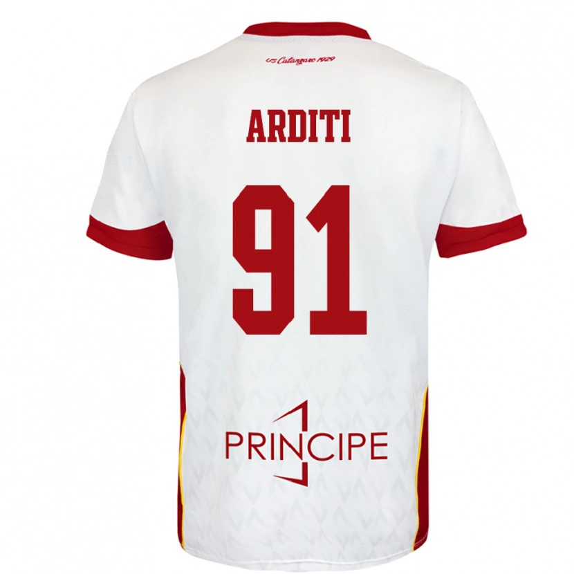 Danxen Hombre Camiseta Gabriel Arditi #91 Blanco Rojo 2ª Equipación 2025/26 La Camisa