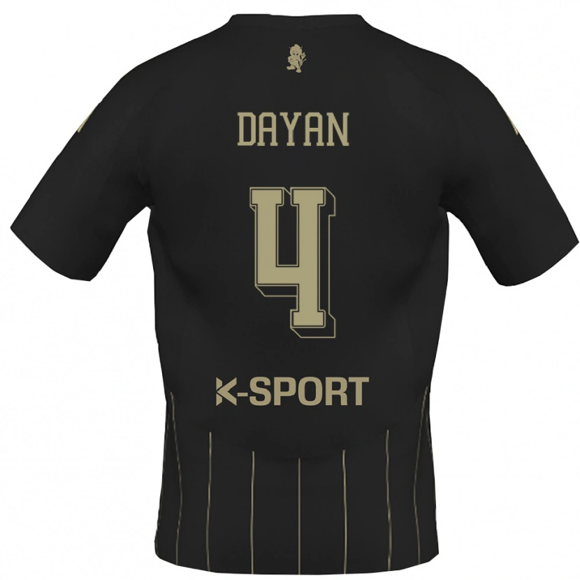 Danxen Hombre Camiseta Pedro Dayan #4 Gris Blanco 2ª Equipación 2025/26 La Camisa