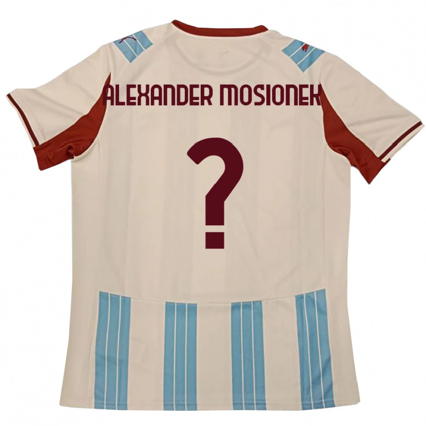 Danxen Hombre Camiseta Kamil Alexander Mosionek #0 Azul Celeste Blanco 2ª Equipación 2025/26 La Camisa