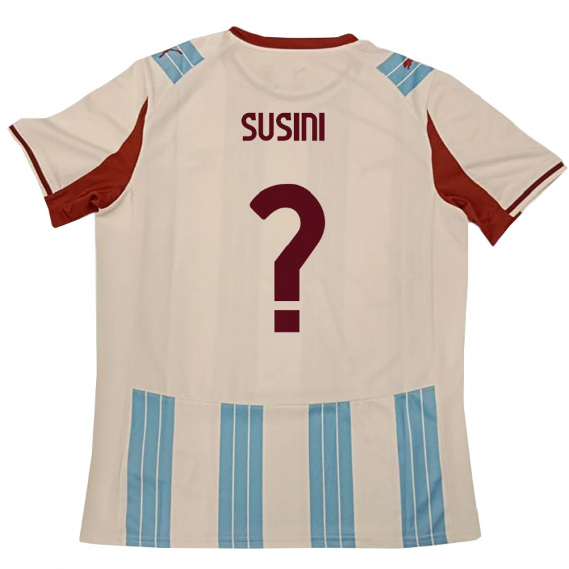Danxen Hombre Camiseta Antonio Susini #0 Azul Celeste Blanco 2ª Equipación 2025/26 La Camisa