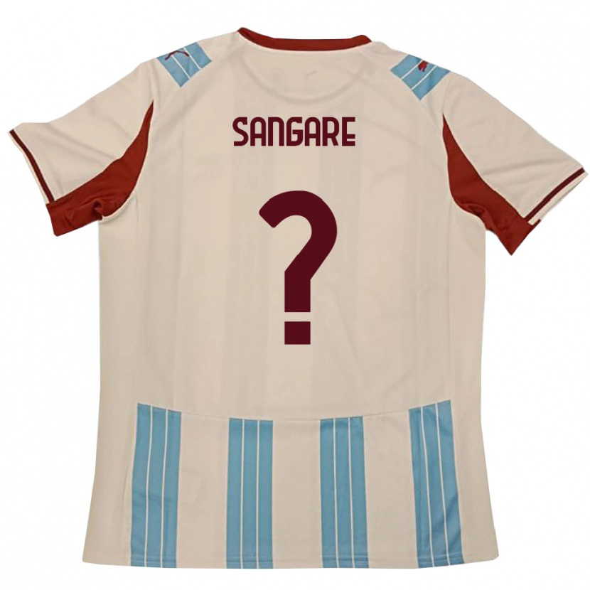 Danxen Hombre Camiseta Karim Sangare #0 Azul Celeste Blanco 2ª Equipación 2025/26 La Camisa