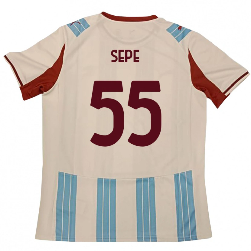 Danxen Hombre Camiseta Luigi Sepe #55 Azul Celeste Blanco 2ª Equipación 2025/26 La Camisa