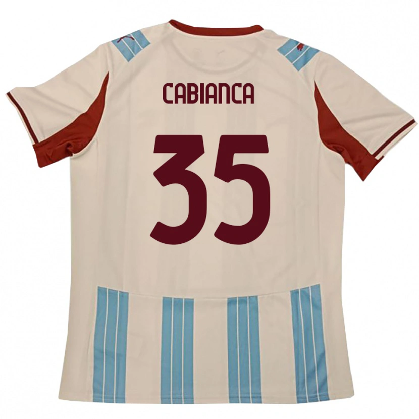 Danxen Hombre Camiseta Eddy Cabianca #35 Azul Celeste Blanco 2ª Equipación 2025/26 La Camisa