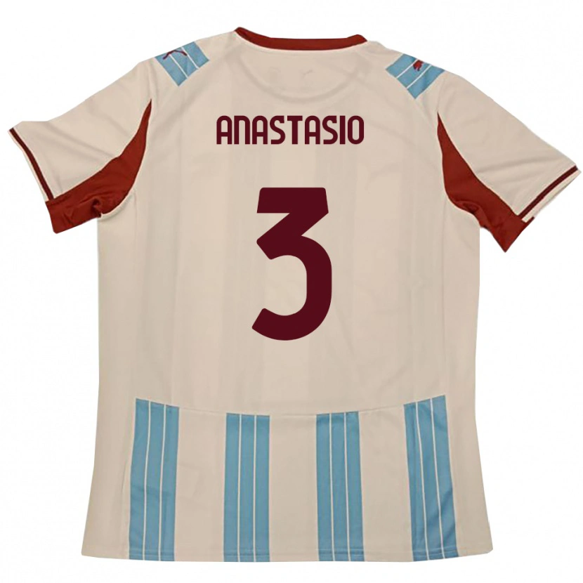 Danxen Hombre Camiseta Armando Anastasio #3 Azul Celeste Blanco 2ª Equipación 2025/26 La Camisa