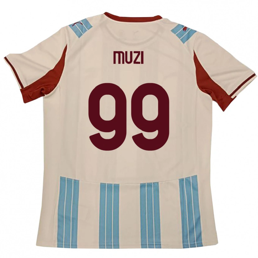 Danxen Hombre Camiseta Christian Muzi #99 Azul Celeste Blanco 2ª Equipación 2025/26 La Camisa