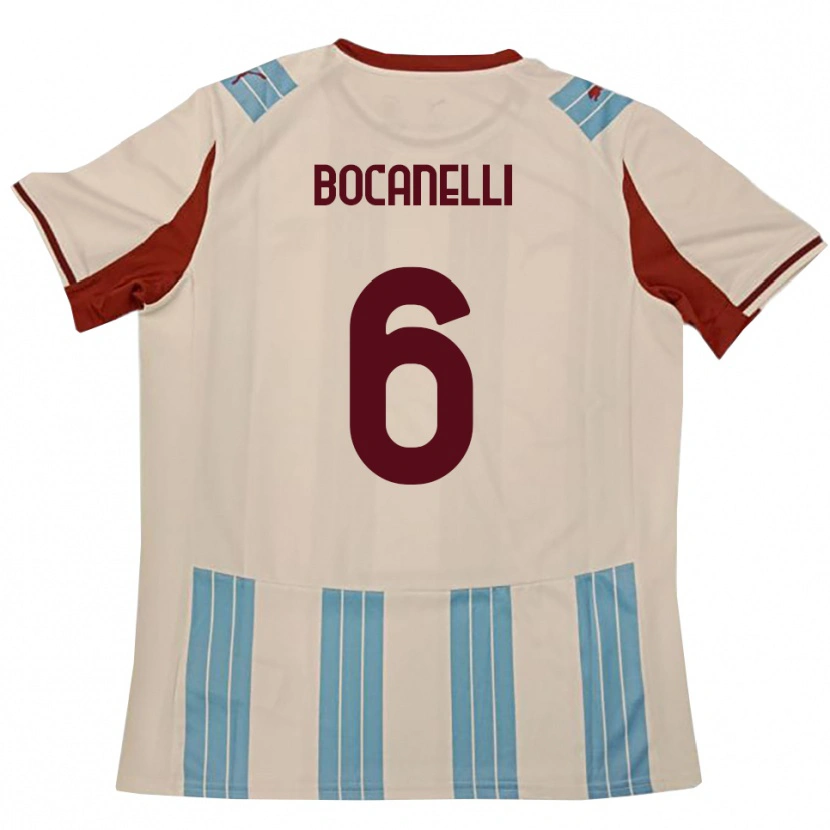 Danxen Hombre Camiseta Giovanni Bocanelli #6 Azul Celeste Blanco 2ª Equipación 2025/26 La Camisa