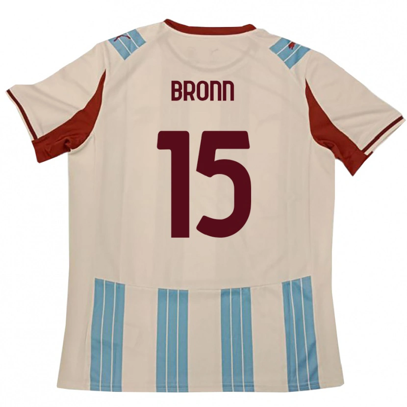 Danxen Hombre Camiseta Dylan Bronn #15 Azul Celeste Blanco 2ª Equipación 2025/26 La Camisa