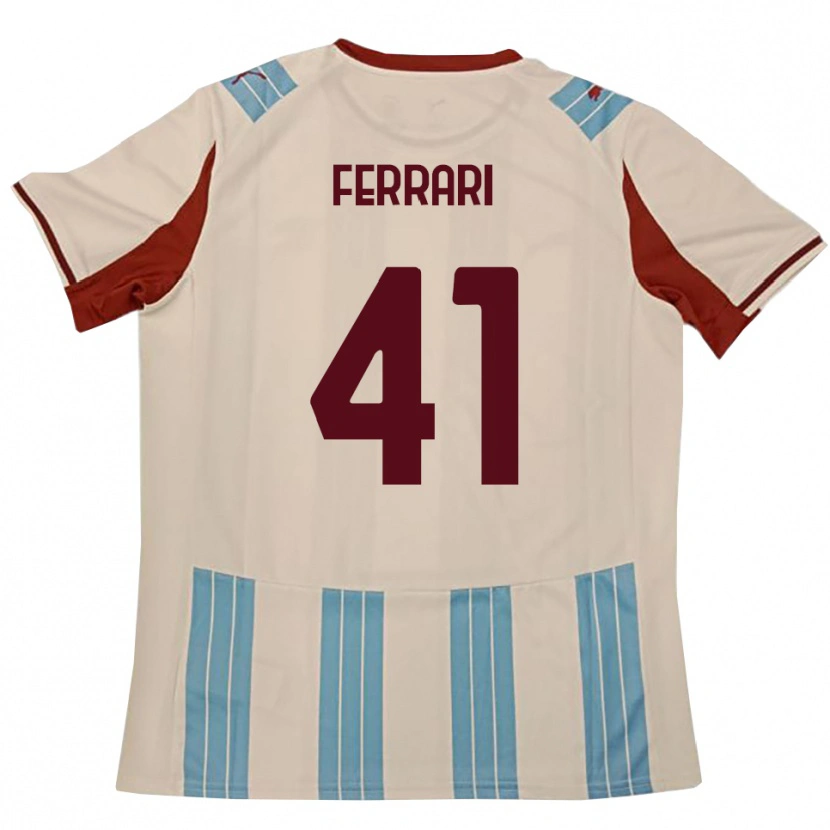 Danxen Hombre Camiseta Tommaso Ferrari #41 Azul Celeste Blanco 2ª Equipación 2025/26 La Camisa