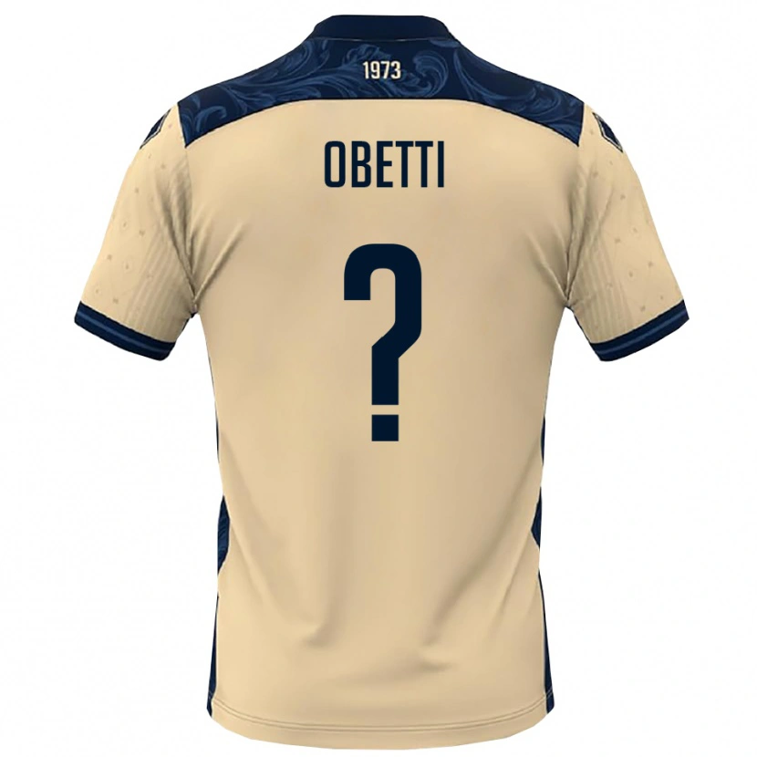 Danxen Hombre Camiseta Gianmarco Obetti #0 Blanco Marino 2ª Equipación 2025/26 La Camisa