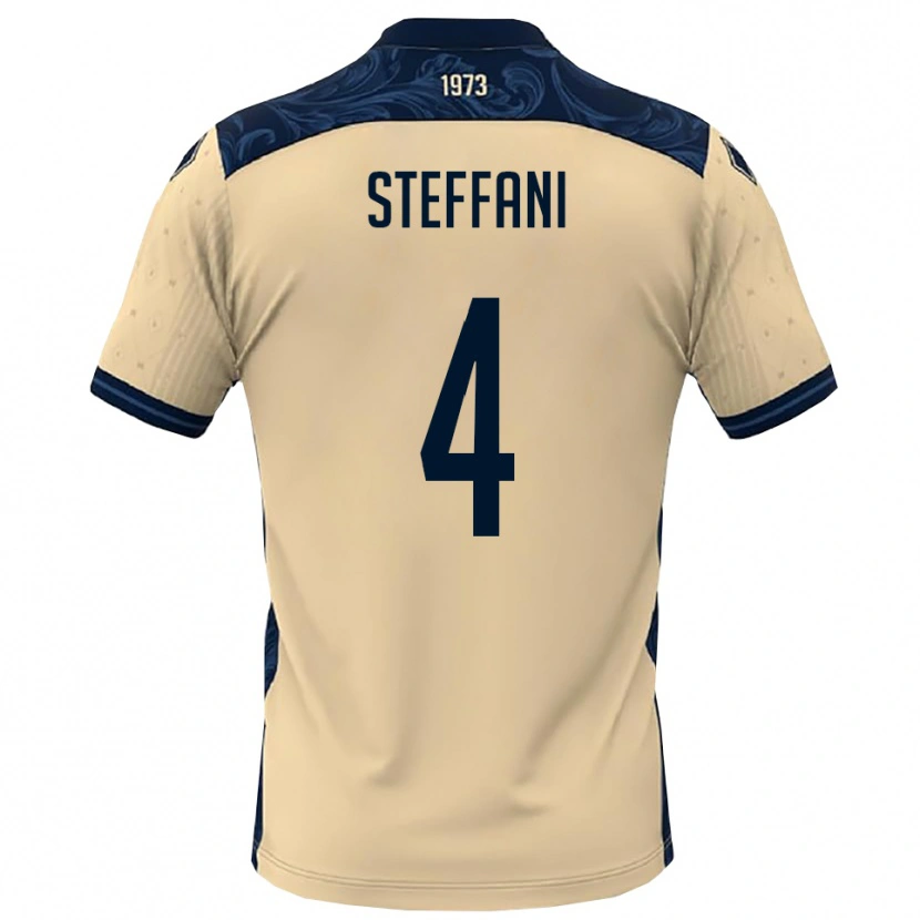 Danxen Hombre Camiseta Riccardo Steffani #4 Blanco Marino 2ª Equipación 2025/26 La Camisa