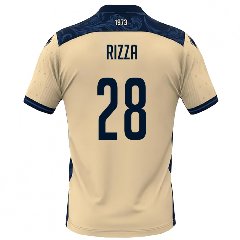 Danxen Hombre Camiseta Alessio Rizza #28 Blanco Marino 2ª Equipación 2025/26 La Camisa