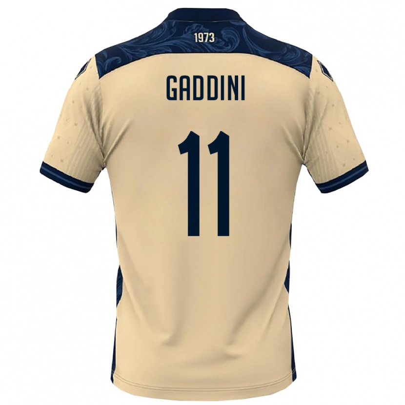 Danxen Hombre Camiseta Mattia Gaddini #11 Blanco Marino 2ª Equipación 2025/26 La Camisa