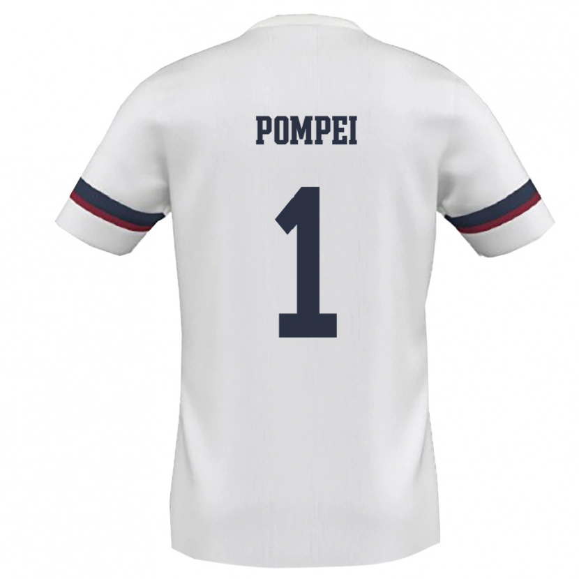 Danxen Hombre Camiseta Thomas Pompei #1 Blanco Rojo 2ª Equipación 2025/26 La Camisa
