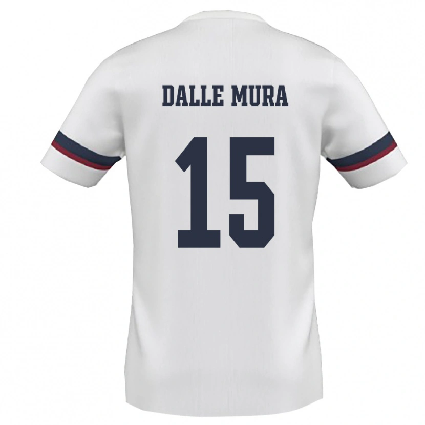 Danxen Hombre Camiseta Christian Dalle Mura #15 Blanco Rojo 2ª Equipación 2025/26 La Camisa