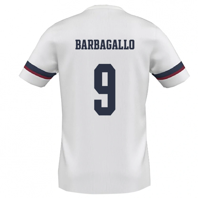 Danxen Hombre Camiseta Giuliano Barbagallo #9 Blanco Rojo 2ª Equipación 2025/26 La Camisa