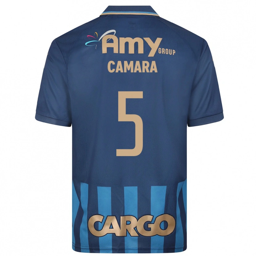 Danxen Hombre Camiseta Mohamed Camara #5 Azul Marino 2ª Equipación 2025/26 La Camisa