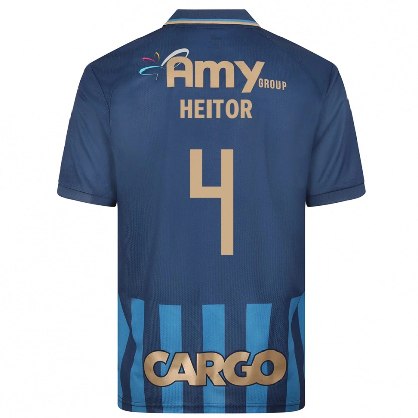 Danxen Hombre Camiseta Heitor #4 Azul Marino 2ª Equipación 2025/26 La Camisa
